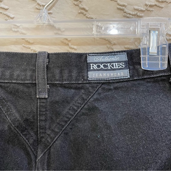 Vintage Rockie Mountain Jeans 9/10 Women’s 26x36 Black Made In USA RN17902 - Picture 6 of 12
